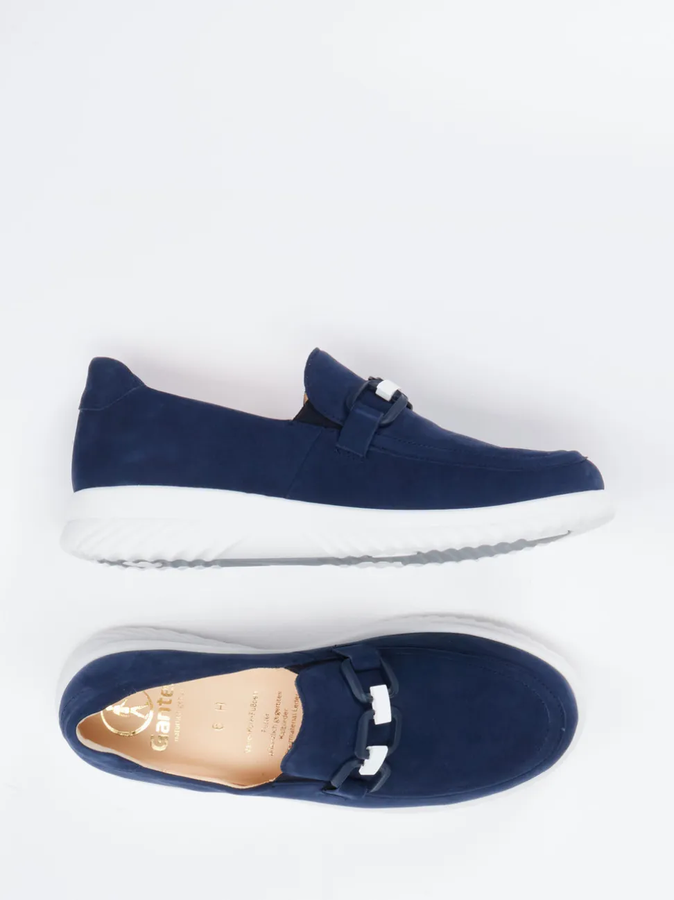 Ganter – Slipper aus Nubukleder in Marineblau