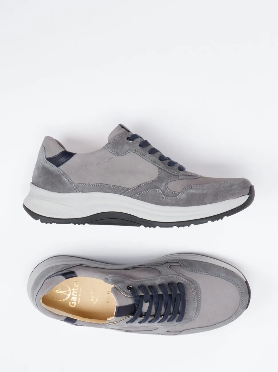 Ganter – Sneaker aus Nubukleder in Grau