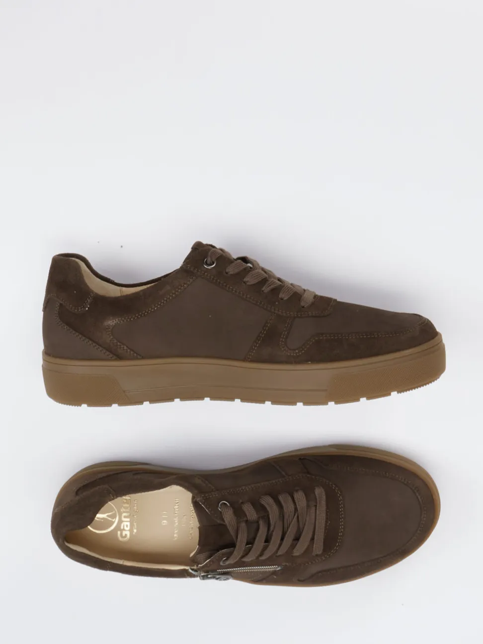 Ganter – Sneaker aus Veloursleder schokobraun
