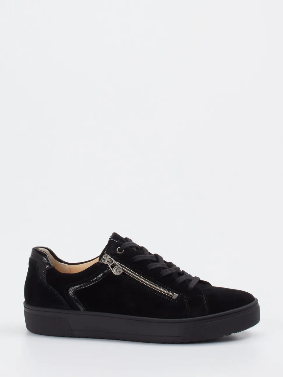 Ganter – Sneaker aus Veloursleder mit Lackdetails