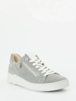 Ganter – Sneaker aus Veloursleder hellgrau