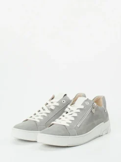 Ganter – Sneaker aus Veloursleder hellgrau