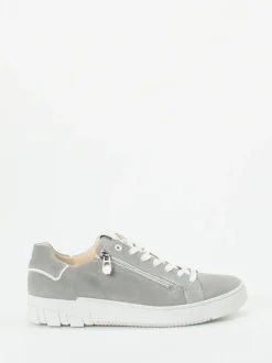 Ganter – Sneaker aus Veloursleder hellgrau