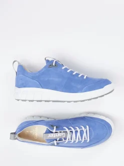 Ganter – Sneaker aus Veloursleder jeansblau
