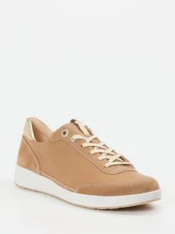 Ganter – Sneaker aus Velour- und Glattleder Hellbraun