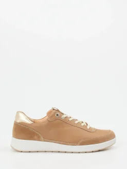Ganter – Sneaker aus Velour- und Glattleder Hellbraun