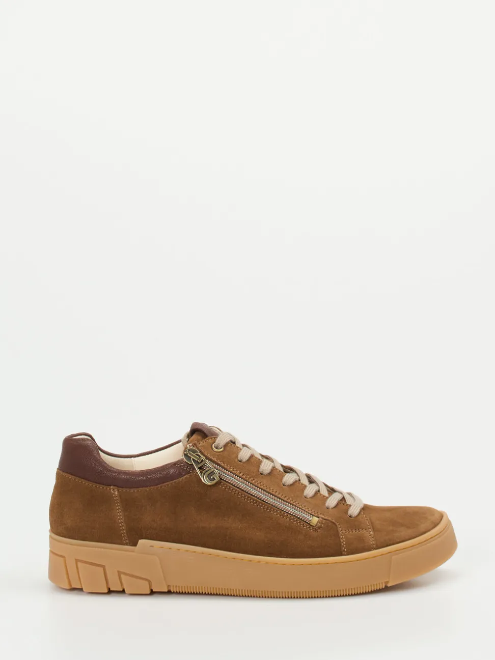 Ganter – Sneaker aus Veloursleder in Rostbraun