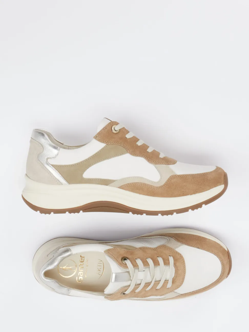 Ganter – Sneaker aus Veloursleder Beige