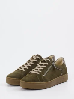 Ganter – Sneaker aus Veloursleder olivgrün