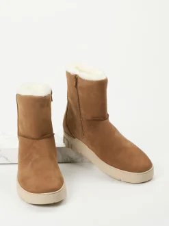Ganter – Stiefelette aus Nubukleder cognacbraun