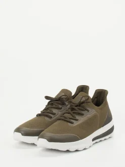 Geox – Herren-Sneaker aus gestricktem Textil olivgrün