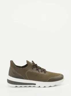 Geox – Herren-Sneaker aus gestricktem Textil olivgrün