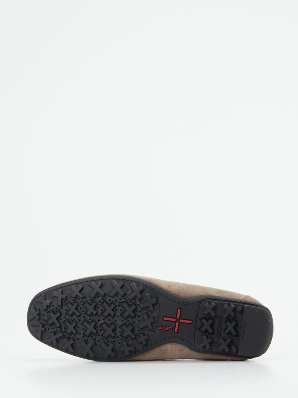 Geox – Loafer aus Veloursleder in Taupe