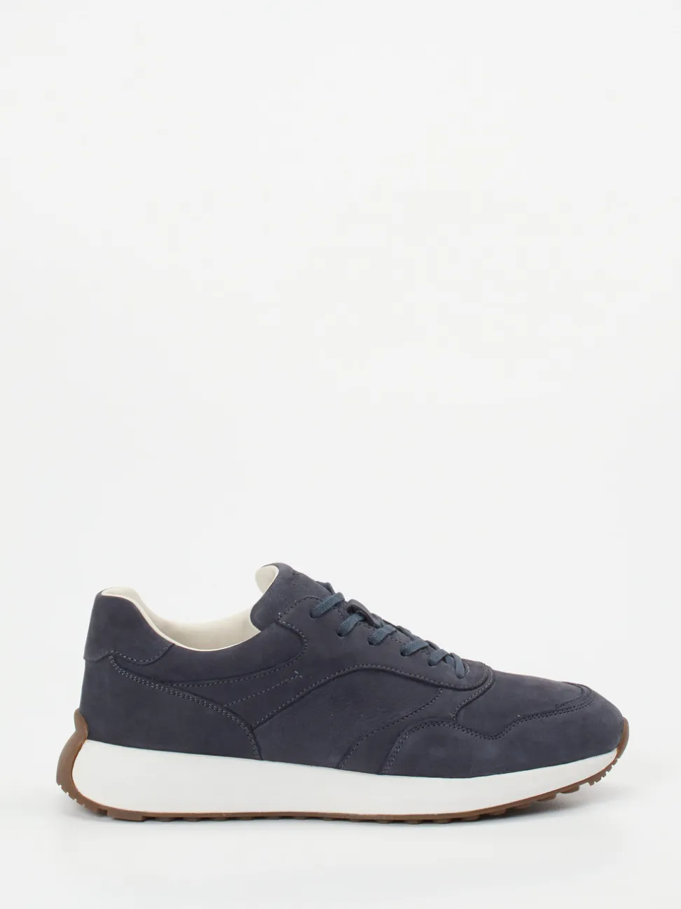Geox – Retro-Sneaker aus Kalbleder in Dunkelblau