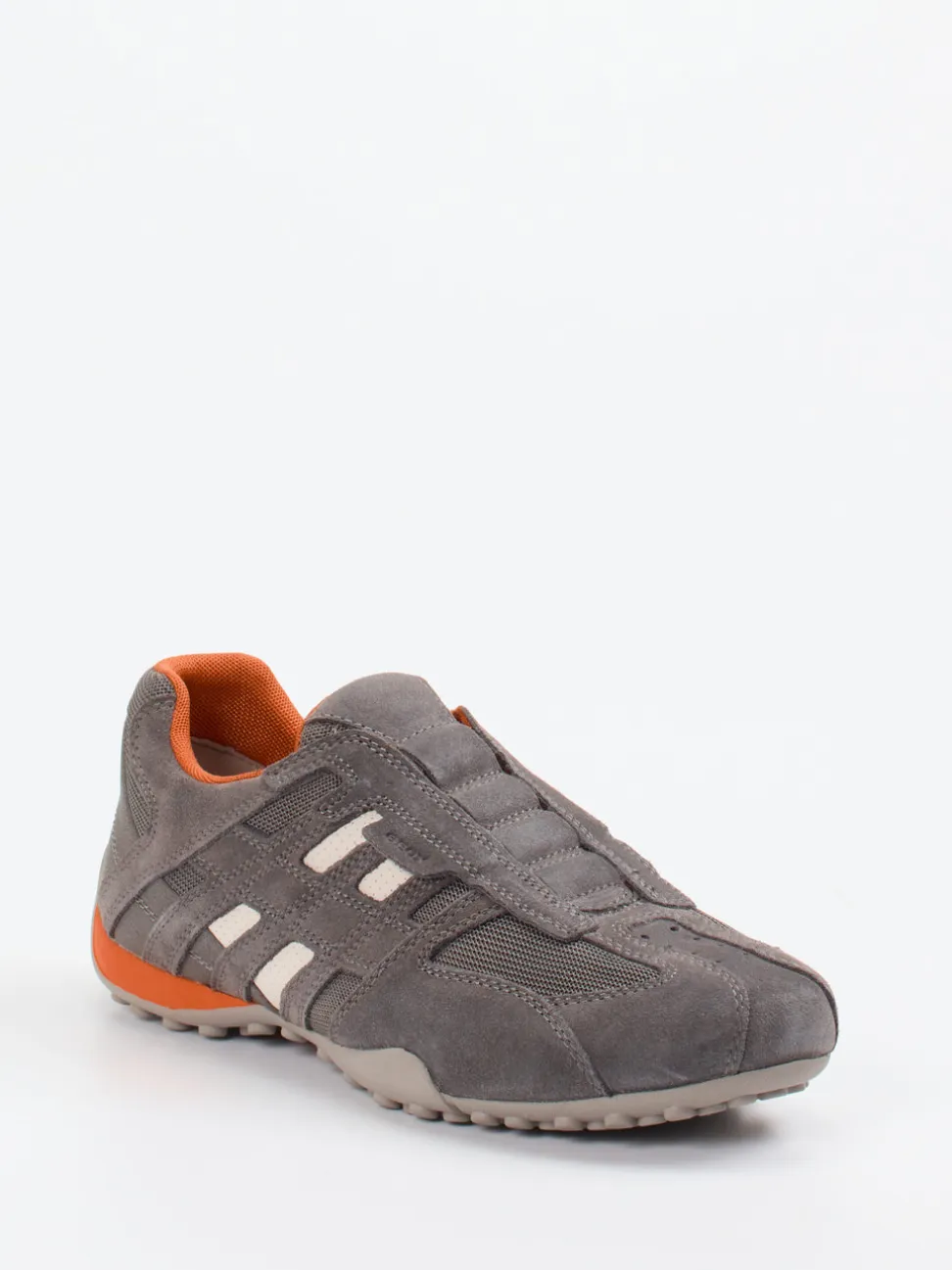Geox – Slip-On Sneaker aus Veloursleder grau