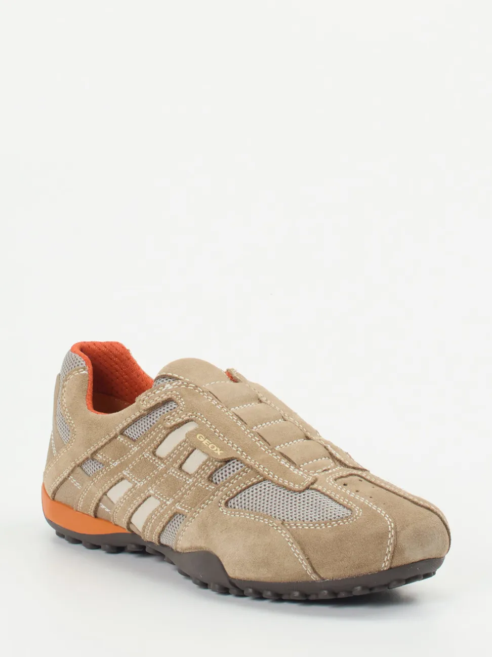 Geox – Slip-On Sneaker aus Veloursleder beige