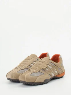 Geox – Slip-On Sneaker aus Veloursleder beige