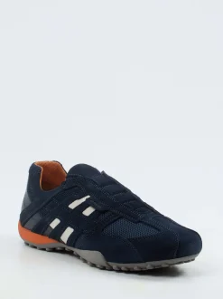 Geox – Slip-On Sneaker aus Veloursleder Dunkelblau