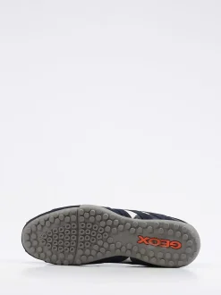 Geox – Slip-On Sneaker aus Veloursleder Dunkelblau