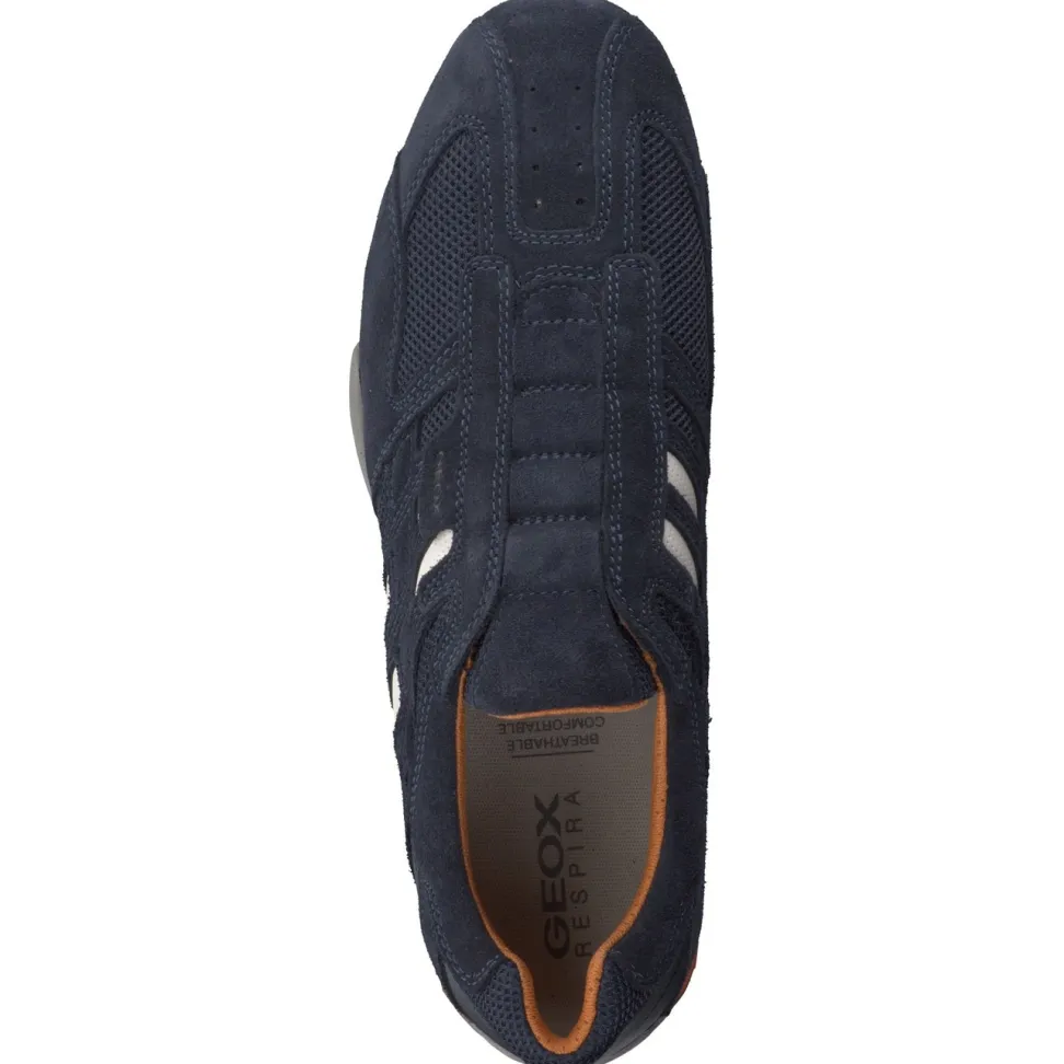 Geox – Slip-On Sneaker aus Veloursleder Dunkelblau