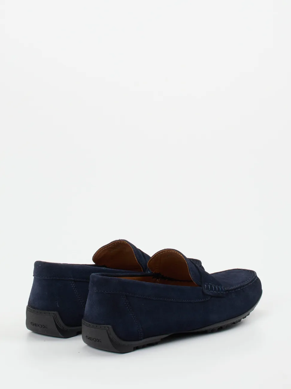 Geox – Slipper aus Veloursleder in Dunkelblau