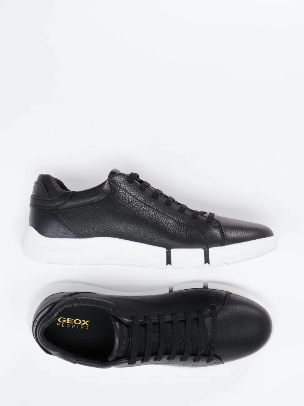Geox – Sneaker aus Kalbleder schwarz