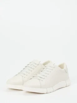 Geox – Sneaker aus Kalbleder in Offwhite