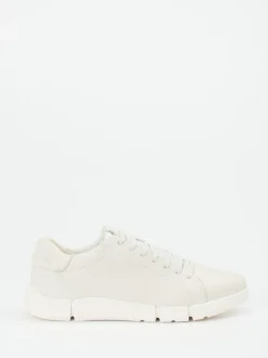 Geox – Sneaker aus Kalbleder in Offwhite