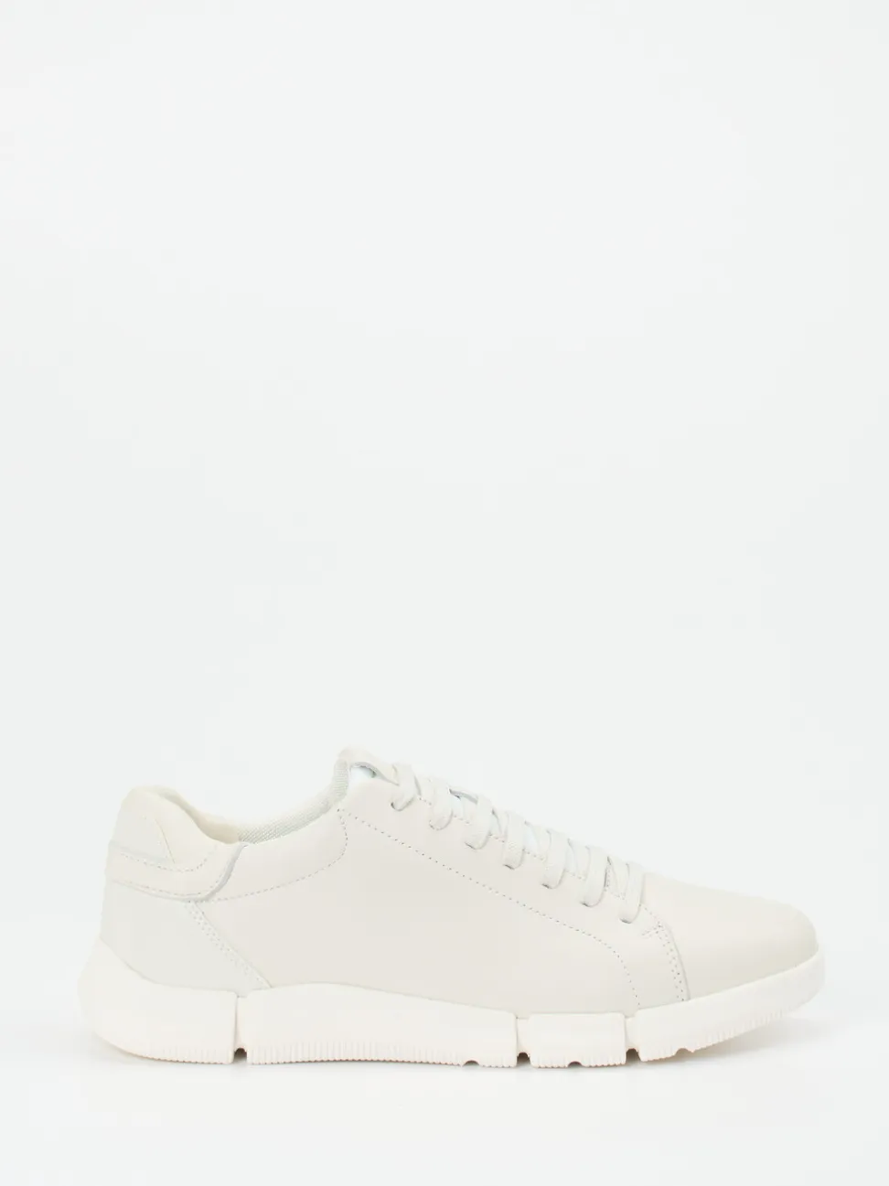 Geox – Sneaker aus Kalbleder in Offwhite