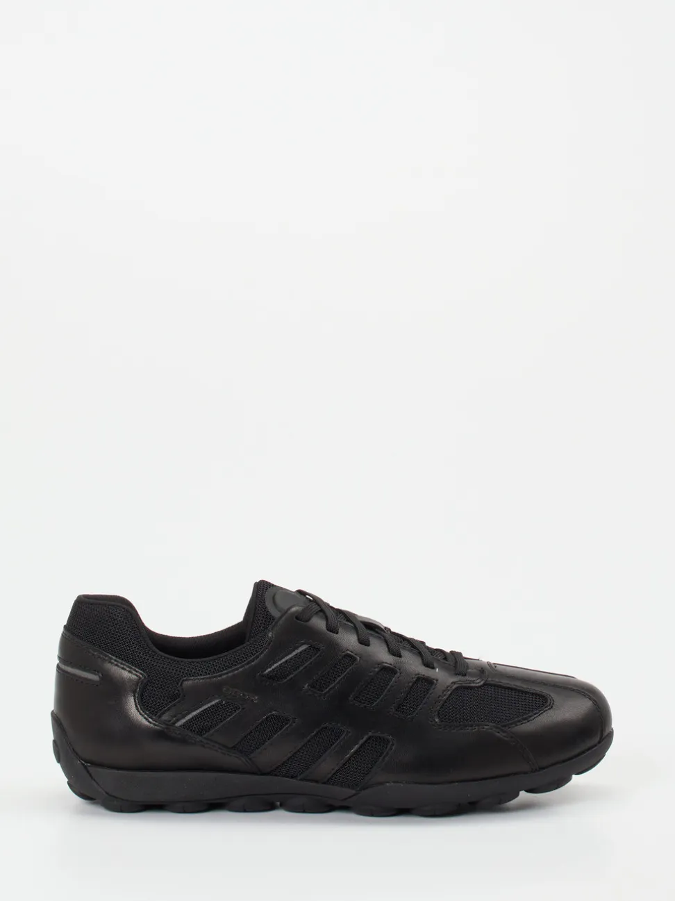 Geox – Sneaker aus Kalbleder und Mesh schwarz