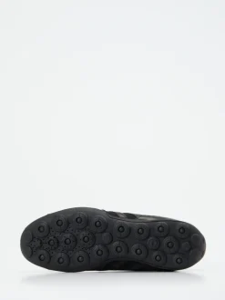 Geox – Sneaker aus Kalbleder und Mesh schwarz