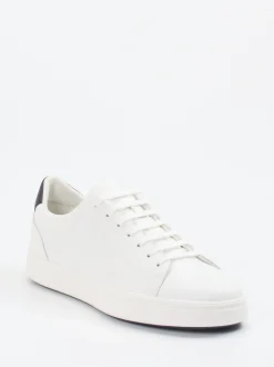 Geox – Sneaker aus Kalbleder Weiß Dunkelblau