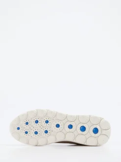 Geox – Sneaker aus Textil in Beige mit Gold-Detail
