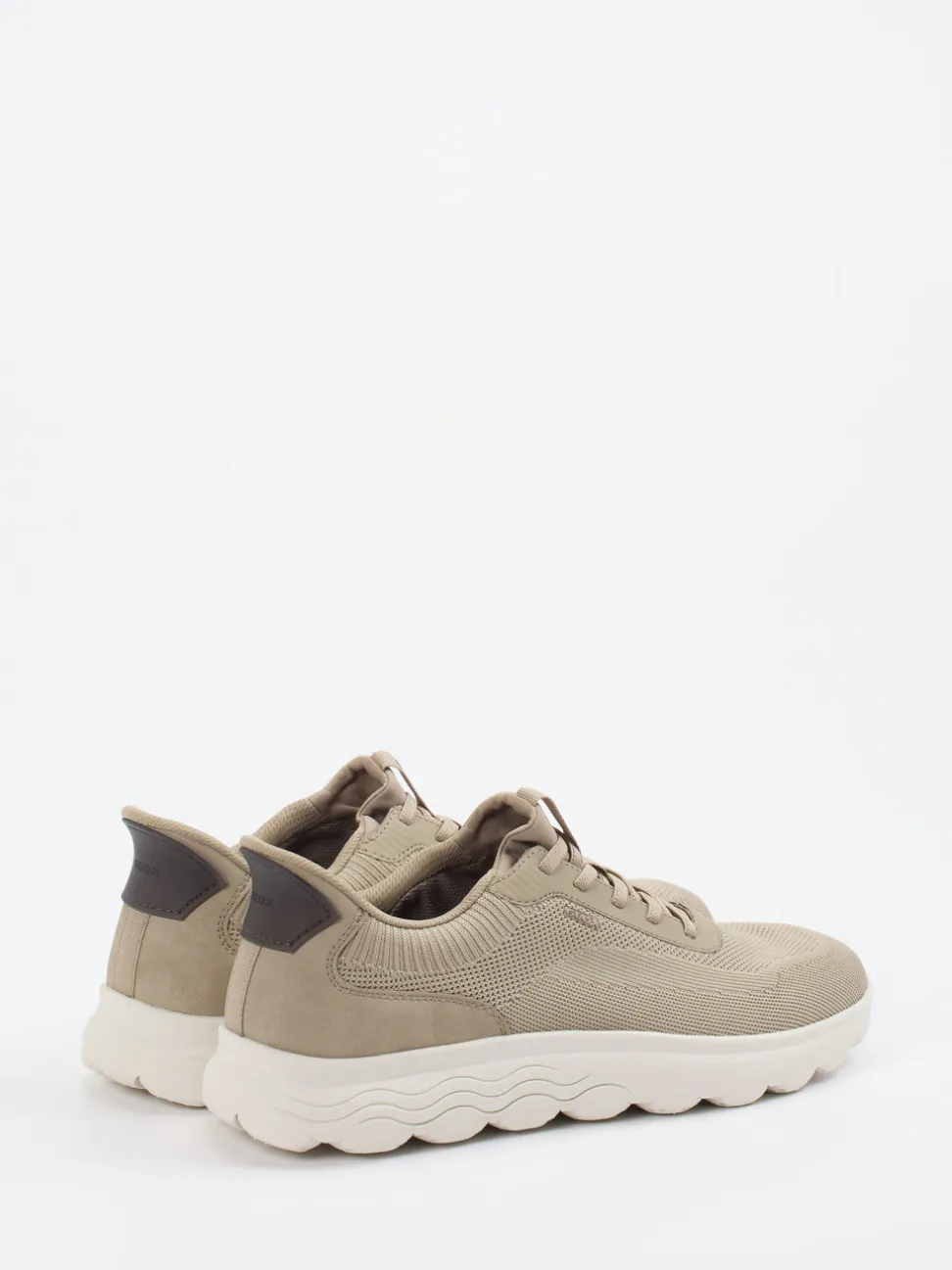 Geox – Sneaker aus Textil in Beigegrau