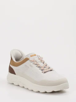 Geox – Sneaker aus Textil in Offwhite-Beige