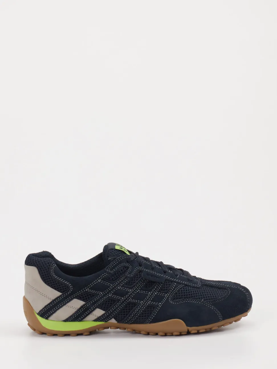Geox – Sneaker aus Velour und Textil Dunkelblau