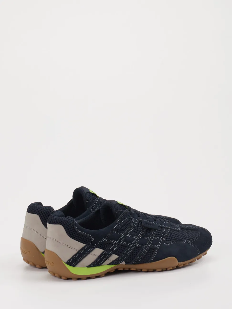 Geox – Sneaker aus Velour und Textil Dunkelblau