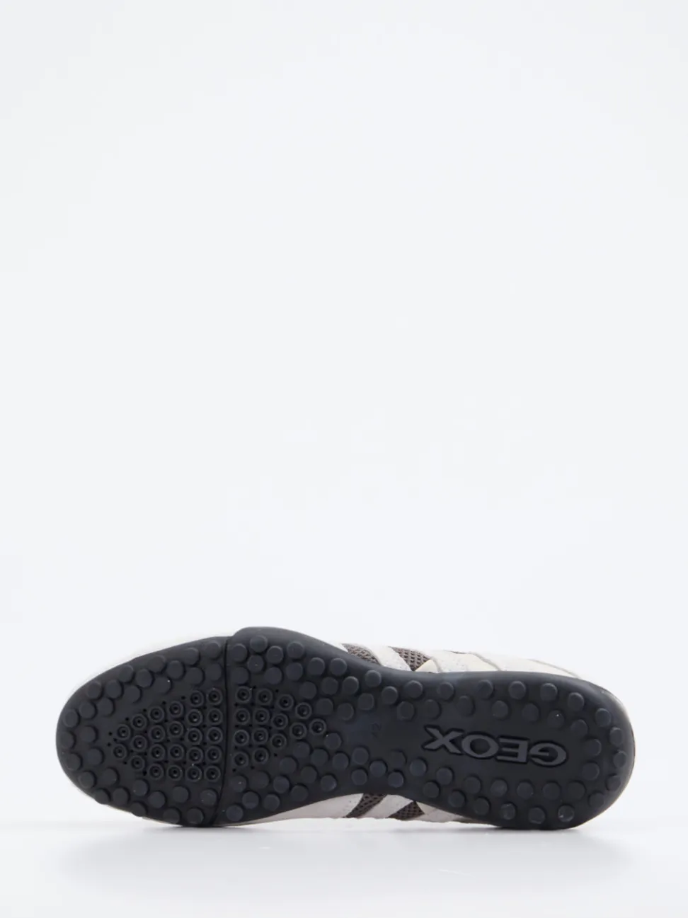 Geox – Sneaker aus Veloursleder mit Mesh in Weiß