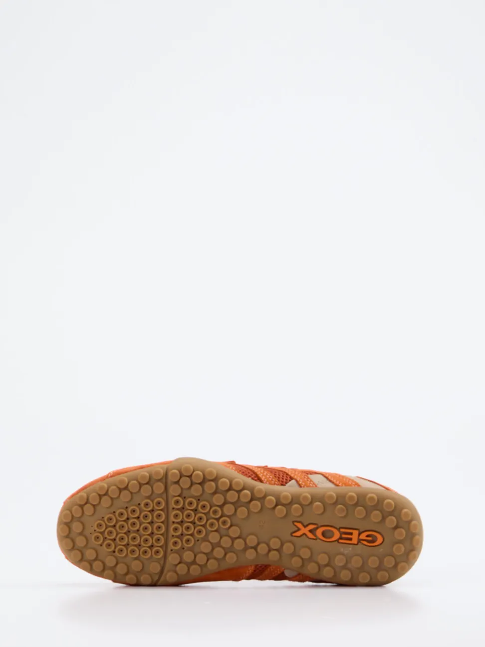 Geox – Sneaker aus Veloursleder und Mesh orange