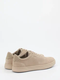 Geox – Sneaker aus Veloursleder in Beige