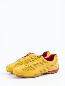Geox – Sneaker aus Veloursleder in Gelb