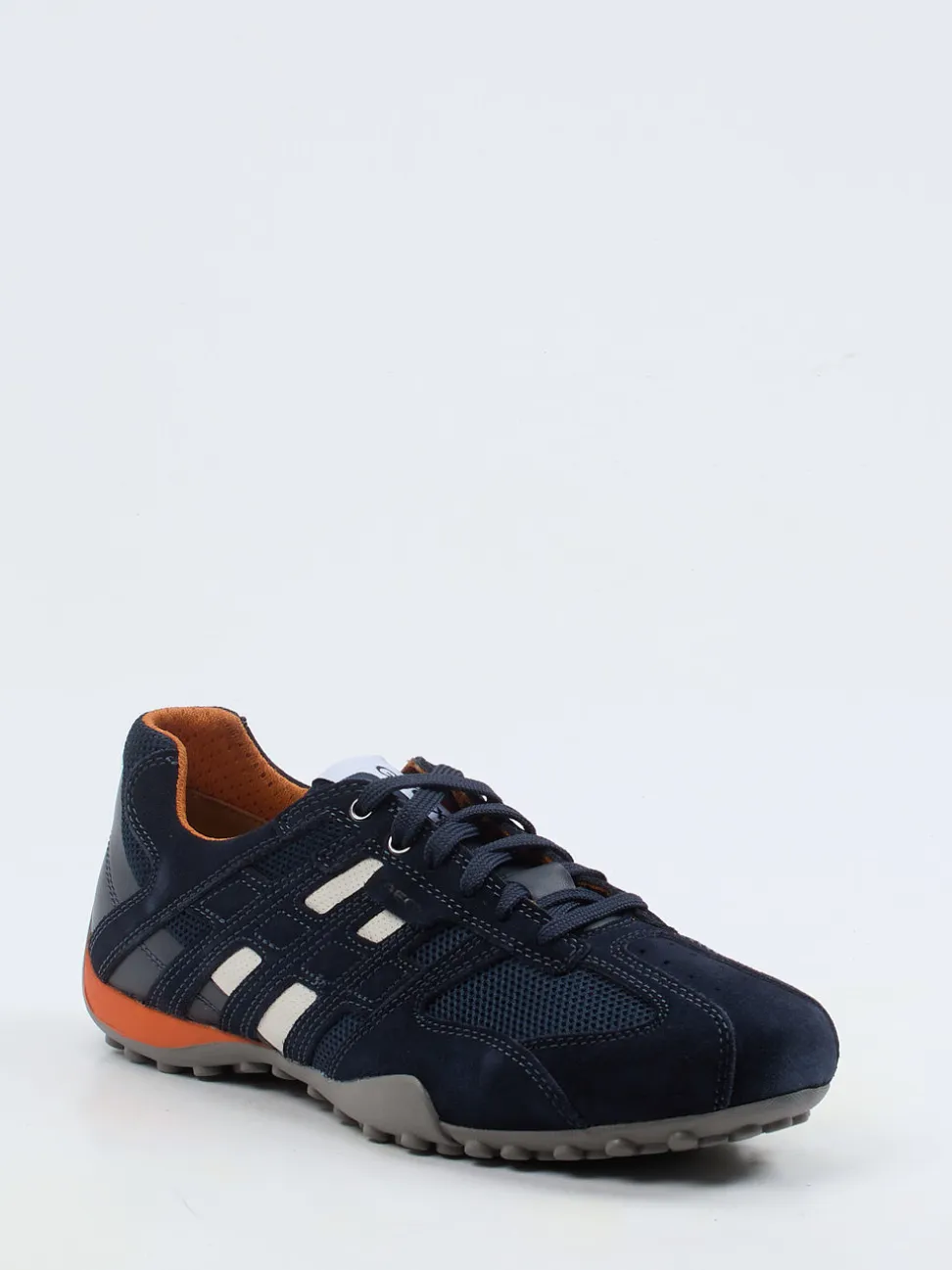 Geox – Sneaker aus Veloursleder und Mesh blau