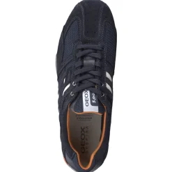 Geox – Sneaker aus Veloursleder und Mesh blau