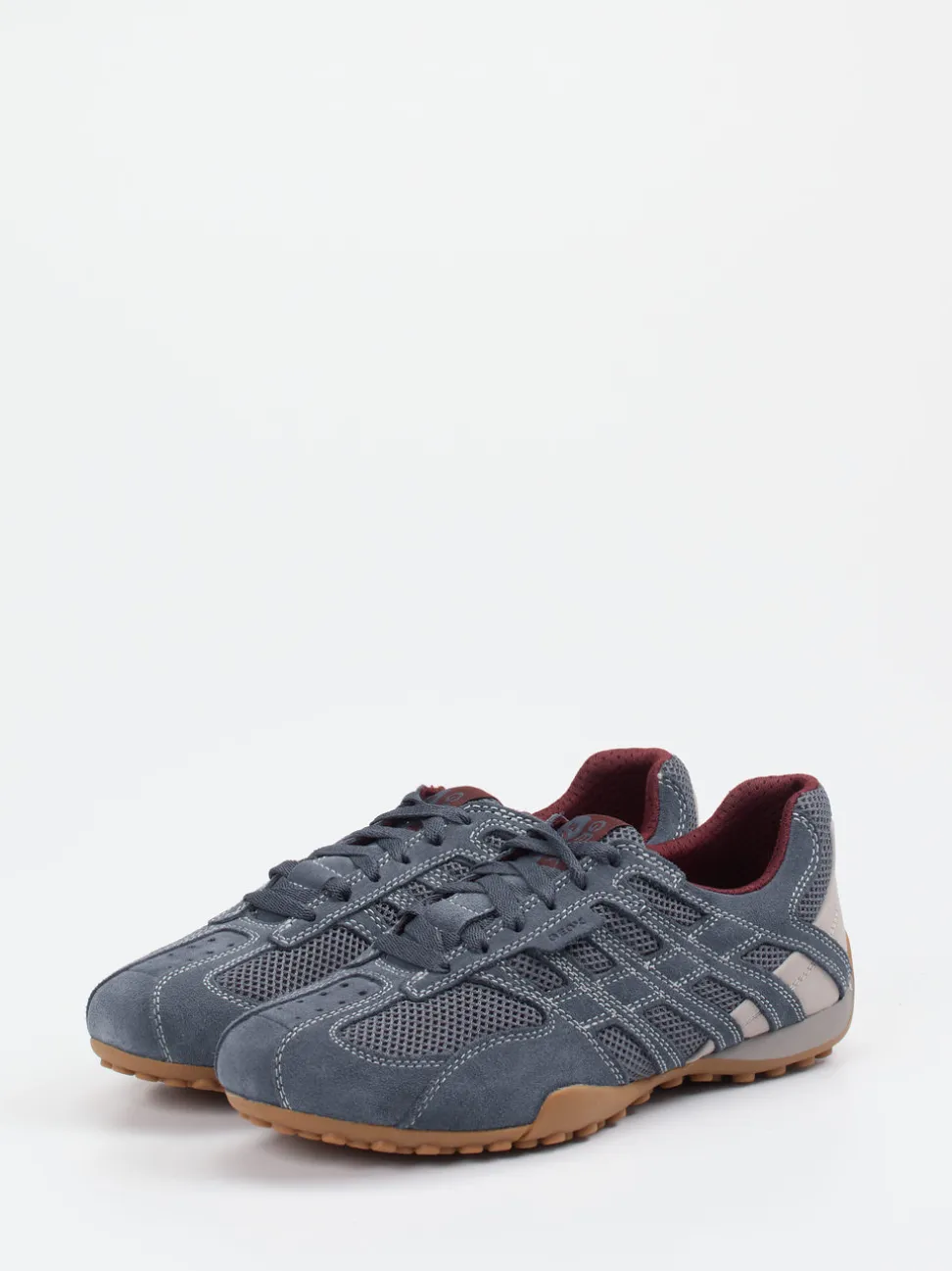 Geox – Sneaker aus Veloursleder und Mesh blau