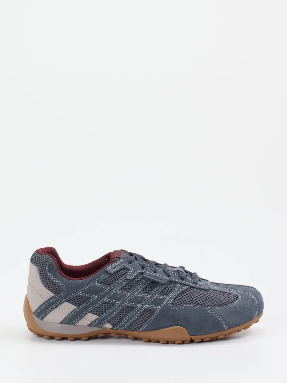 Geox – Sneaker aus Veloursleder und Mesh blau