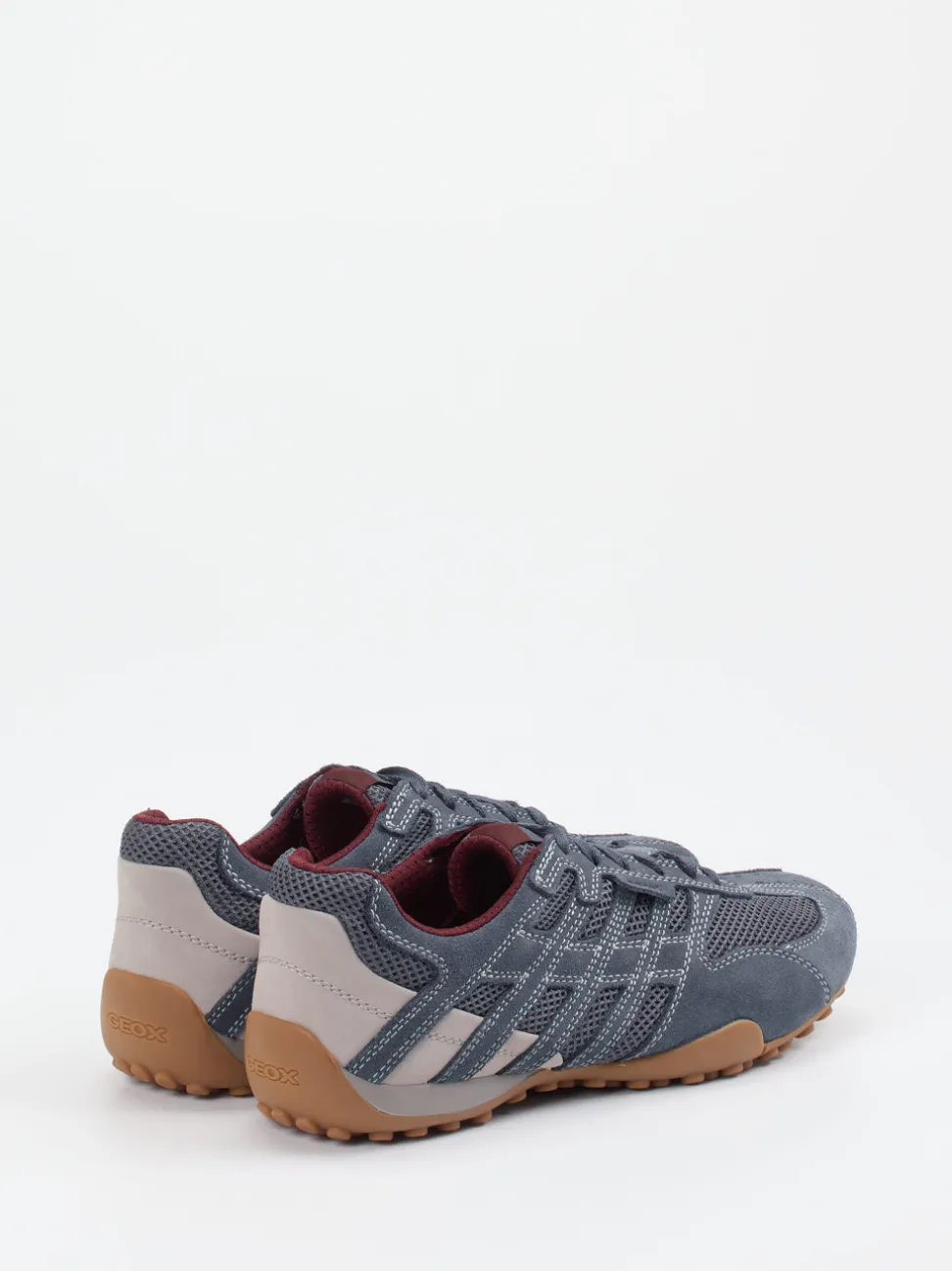 Geox – Sneaker aus Veloursleder und Mesh blau