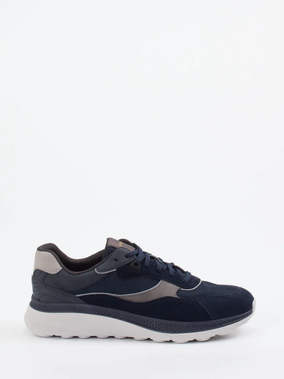 Geox – Sneaker aus Veloursleder und Mesh blau
