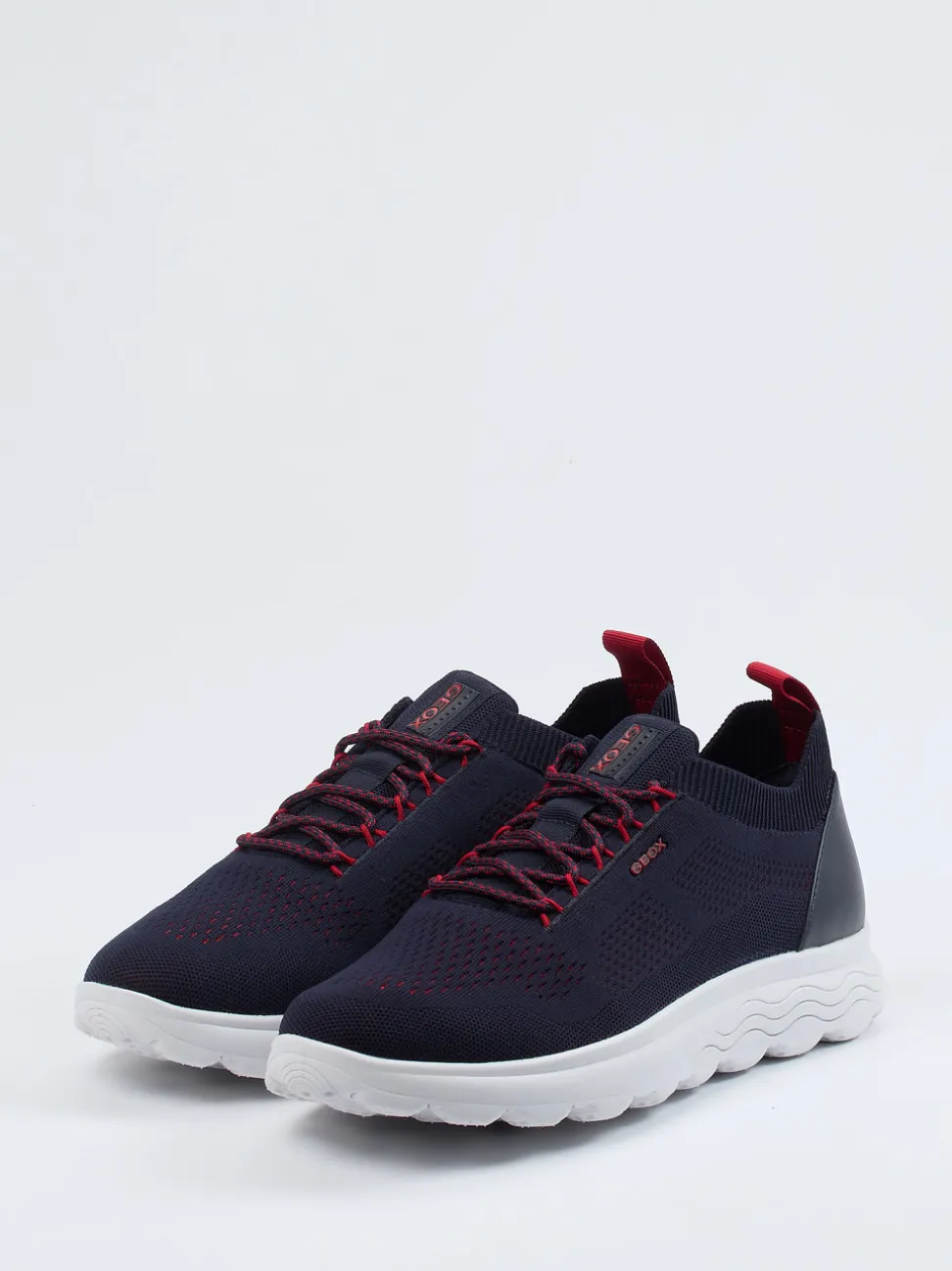 Geox – Strick-Sneaker aus Textil in Dunkelblau