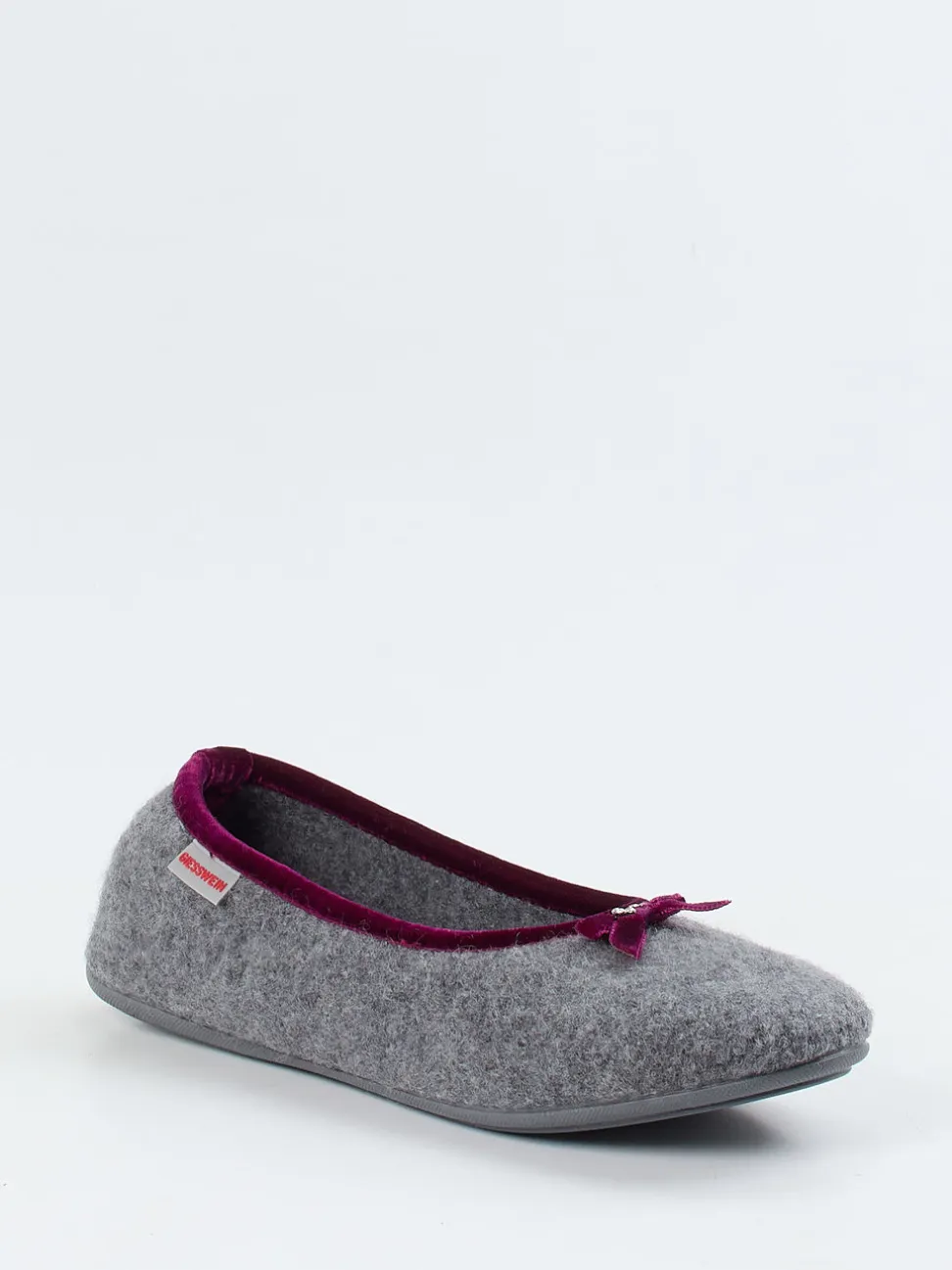 Giesswein – Ballerina-Hausschuh aus Wollfilz grau