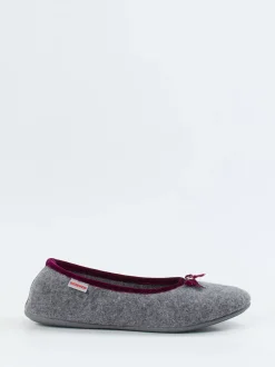 Giesswein – Ballerina-Hausschuh aus Wollfilz grau